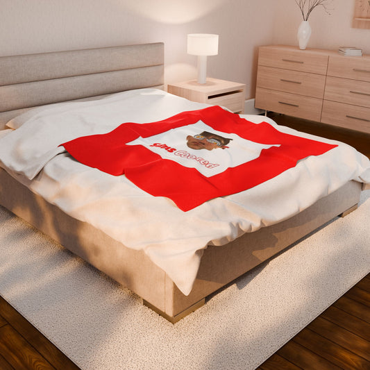 Sam's Cooked Face Plush Blanket